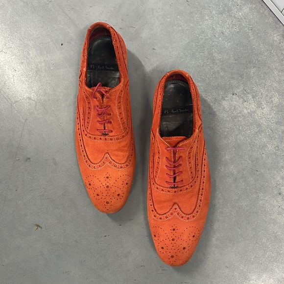 USED Paul Smith orange suede dip-dyed brogues Size 7 UK - Picture 3 of 16